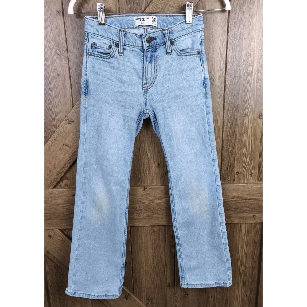 Abercrombie Kids Bootcut Jeans Girls 9/10 Slim Light Wash Denim